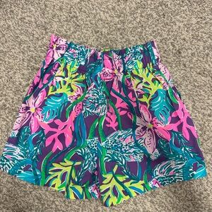 Lilly Pulitzer Pink and Green High Waist Shorts